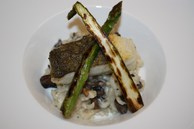 Kabeljauwfilet met risotto