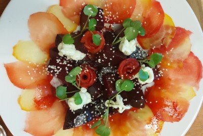 Bietensalade met wasabi en waterkers